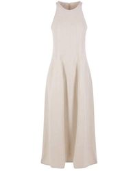 Brunello Cucinelli - Sleeveless Pleated Dress - Lyst