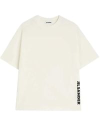 Jil Sander - Crew-Neck T-Shirt With Printed Logo - Lyst