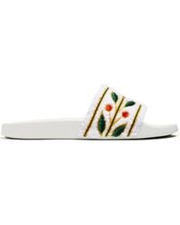 Casablancabrand - Slide Sandals With Embroidery - Lyst