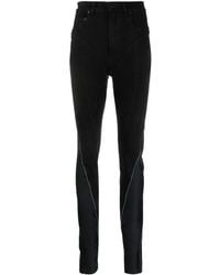 Mugler - Spiral Skinny Jeans With Inserts - Lyst