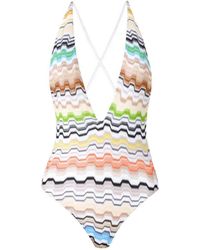 Missoni - Chevron-Pattern Swimsuit - Lyst
