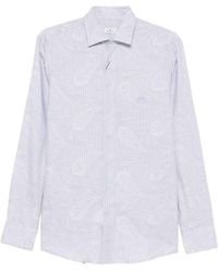 Etro - Striped Shirt With Paisley Print - Lyst