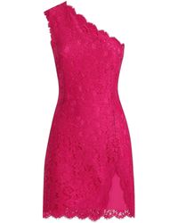 Dolce & Gabbana - Abito Corto Con Pizzo A Fiori - Lyst