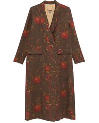 Uma Wang - Cappotto Doppiopetto Con Stampa Melograno-Donna - Lyst