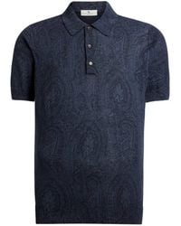 Etro - Paisley Floral Print Polo Shirt - Lyst