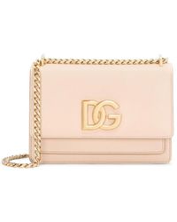 Dolce & Gabbana - Shoulder Bag With Logo Plaque - Lyst