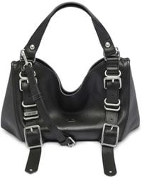 DIESEL - D-One-Small Treated Leather Tote Bag With Handle - Lyst