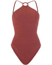 Hunza G - Jasmine Swimsuit With Crinkled Effect - Lyst