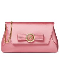 Versace - Gianni Ribbon Clutch With Crystals - Lyst