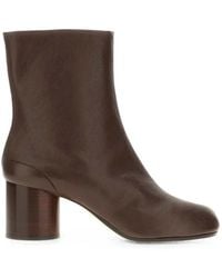 Maison Margiela - Leather Tabi Ankle Boots - Lyst