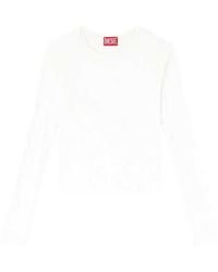DIESEL - Long-Sleeve Double-Layer Jersey T-Shirt With Ruffles - Lyst