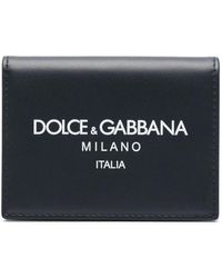 Dolce & Gabbana - Leather Wallet With Logo Print - Lyst