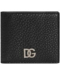 Dolce & Gabbana - Dolce & Gabbana Calfskin Wallet With Dg Logo - Lyst