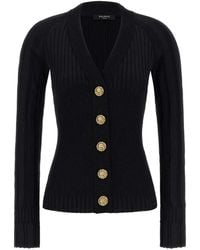 Balmain - Button Cardigan - Lyst