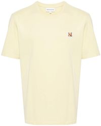 Maison Kitsuné - T-Shirt Con Applicazione Fox Head - Lyst