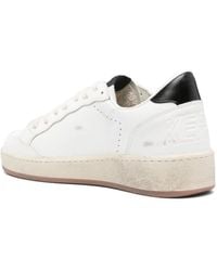 Golden Goose Bluette/Wood Ash Ballstar Sneakers in White for