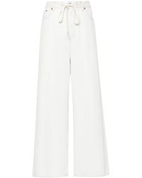 MM6 by Maison Martin Margiela - Jeans A Gamba Ampia Con Coulisse - Lyst