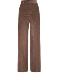 Brunello Cucinelli - Pantaloni A Coste-Donna - Lyst