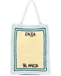Casablanca - Crochet Tote Bag With Embroidered Logo - Lyst
