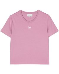 Maison Kitsuné - T-Shirt With Baby Fox Application - Lyst