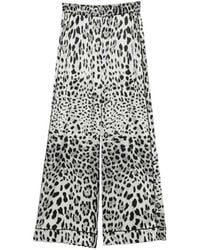 Dolce & Gabbana - Leopard-Print Straight-Leopard Pants - Lyst