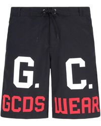 Gcds - Logo-print Drawstring Swim Shorts - Lyst