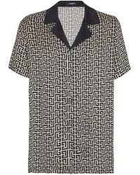 Balmain - Camicia Con Monogramma Pb-Uomo - Lyst