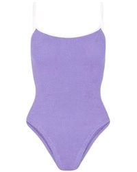 Hunza G - Pamela One-Piece Swimsuit With Ruffled Effect - Lyst