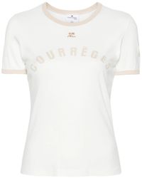 Courreges - T-shirt con bordo a contrasto - Lyst