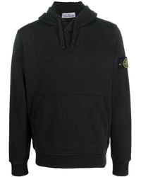 Stone Island - Cotton Logo Hoodie - Lyst