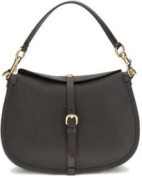 Etro - Medium Grained Leather Shoulder Bag With Buckle - Lyst