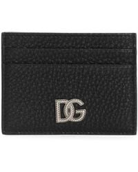 Dolce & Gabbana - Dolce & Gabbana Calfskin Card Holder With Dg Logo - Lyst