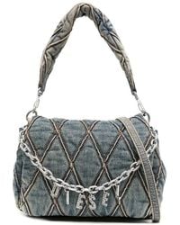 DIESEL - Charm-D S Denim Shoulder Bag - Lyst