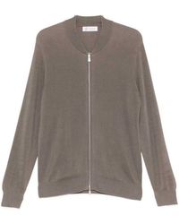 Brunello Cucinelli - Ribbed Cardigan With Zip Closure - Lyst