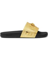 Versace - La Medusa Rubber Slides - Lyst