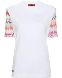 Missoni - T-Shirt With Zigzag Sleeves - Lyst