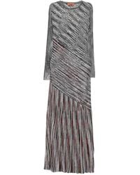 Missoni - Long Striped Dress Embellished With Sequins - Lyst