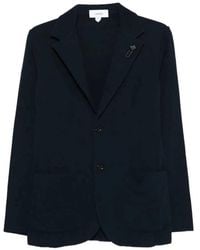 Lardini - Knit Blazer With Brooch - Lyst