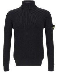 Stone Island - Ribbed High-Neck Sweater - Lyst