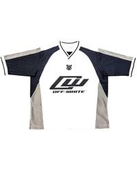 Off-White c/o Virgil Abloh - Off V-Neck T-Shirt With Logo Print - Lyst