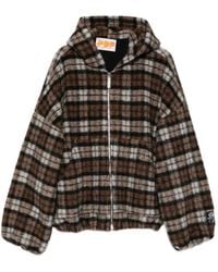 PDF - Checked Zip-Up Hoodie - Lyst