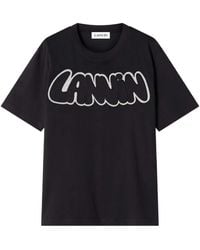 Lanvin - T-Shirt With Applique - Lyst