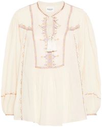 Isabel Marant - Silekia Blouse With Geometric Embroidery - Lyst