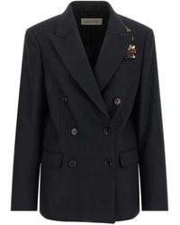 Dries Van Noten - Embroidered Double-Breasted Blazer - Lyst
