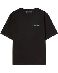 Palm Angels - Logo-embroidered Cotton T-shirt - Lyst