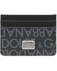 Dolce & Gabbana - Jacquard Card Holder With Logo - Lyst