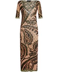 Etro - Long Dress With Paisley Print - Lyst