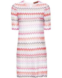 Missoni - Short Dress With Zigzag Pattern - Lyst