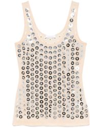 Rabanne - Decorated Polyamide-Blend Tank Top - Lyst