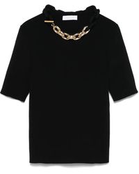 Rabanne - Top Con Dettaglio Di Maglie Di Catena - Lyst